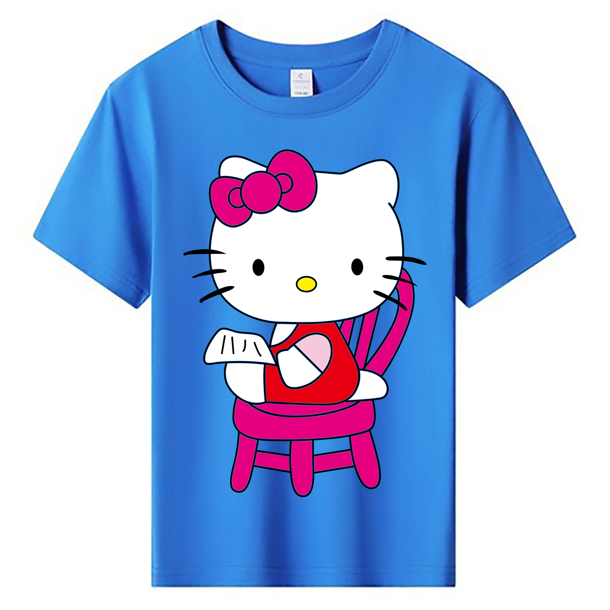 （画像用） Hello Kitty ハローキティ 綿100％キッズTシャツ（フロントプリント）